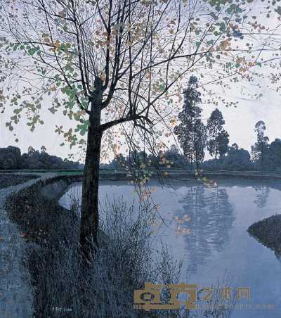 王龙生 2004年作 一棵小白杨 130×120cm